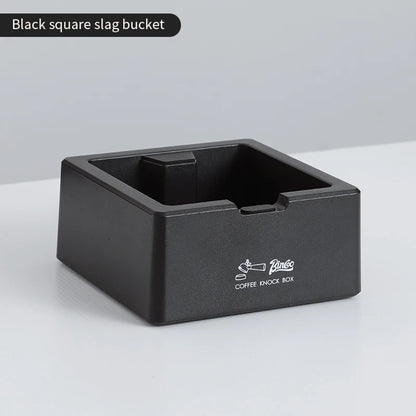 Bincoo ABS Coffee Knock Box, Square Anti-Slip Design with Silicone Base for Espresso Grounds, Home & Cafe Use