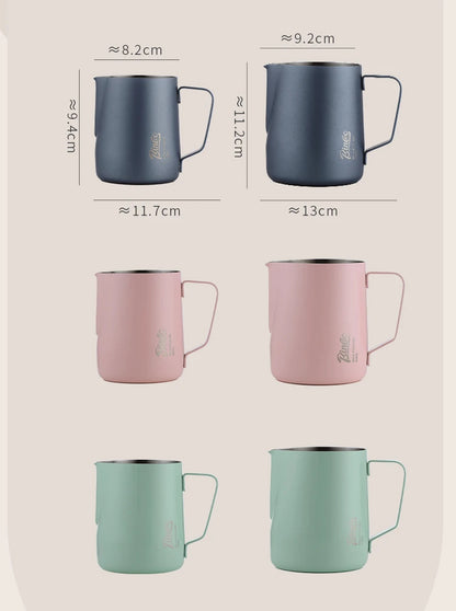 350/600ML Coffee Milk Frothing Pitcher Jug 304 Stainless Steel Precise Scale High Quality Latte Barista Professional CafeUtensil