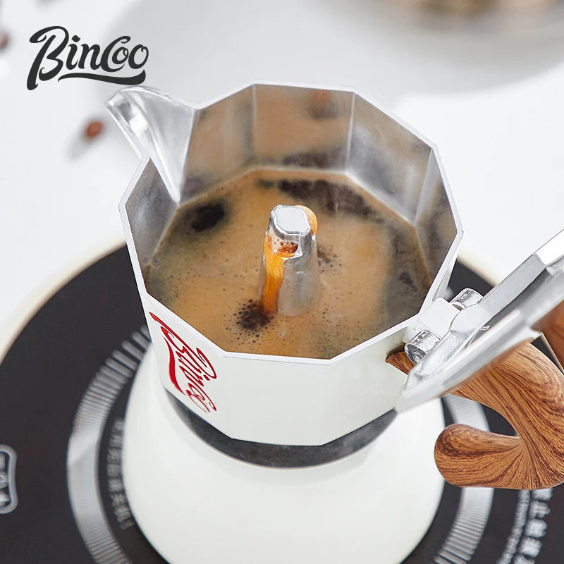 Bincoo Coffee Moka Pot Aluminum 300ml Mocha Pot Classic Italian Espresso Pot Kitchen Home Barista Coffee Machine Accessories