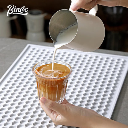Bincoo 45x30cm Coffee Pressed Powder Mat Drain Mat Bar Mat Non-slip Tabletop Protective Mat Coffee Workbench Supporting Tools