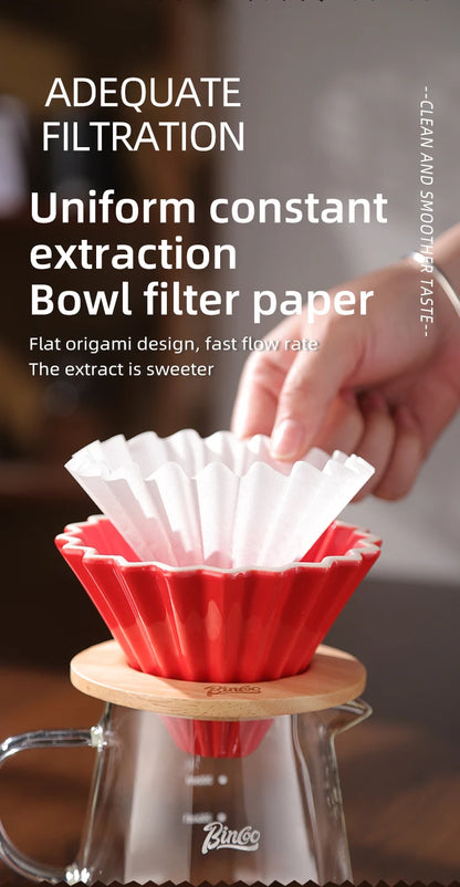 BINCOO 350ml/600ml Coffee Filter Cup Hand Brew Coffee Pot Coffee Sharing Pot Reusable Funnel Dripper Filter Coffee Utensils Set