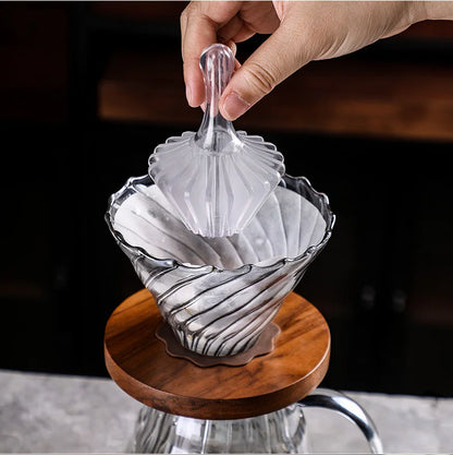 Bincoo Universal Bowl Shape Cone Coffee Filter With Tritan Holder Heat Resistant Paper Filters For Pour Over Brewing