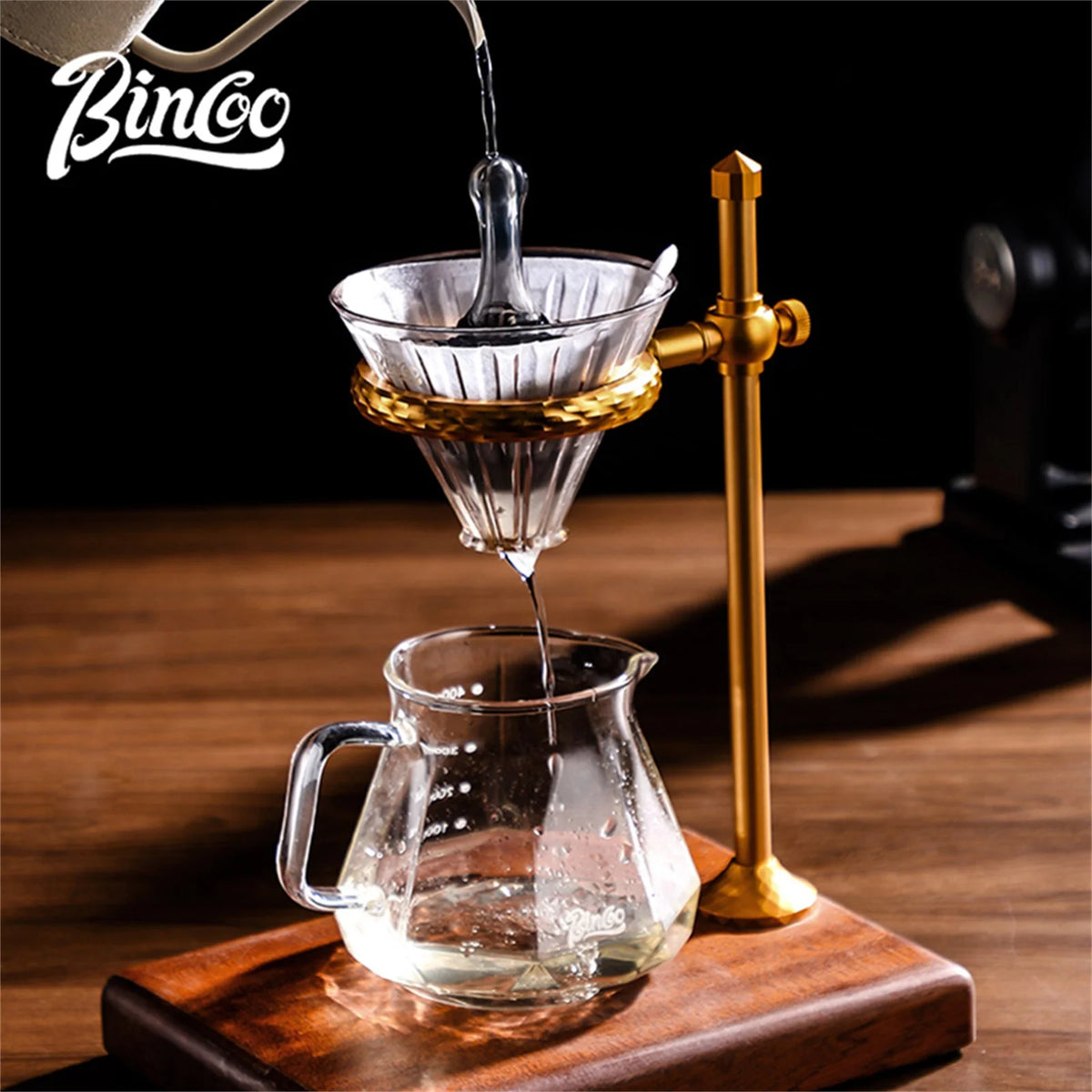 Bincoo Universal Bowl Shape Cone Coffee Filter With Tritan Holder Heat Resistant Paper Filters For Pour Over Brewing