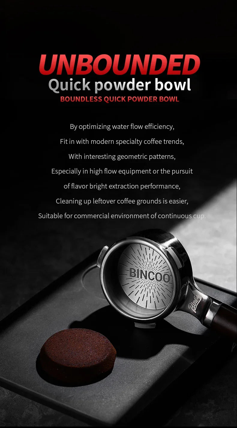 BINCOO New Precision High Extraction Matrix 51/58.5mm Basket Filter，Micro Sieve Filter Basket Stainless Steel Portafilter Basket