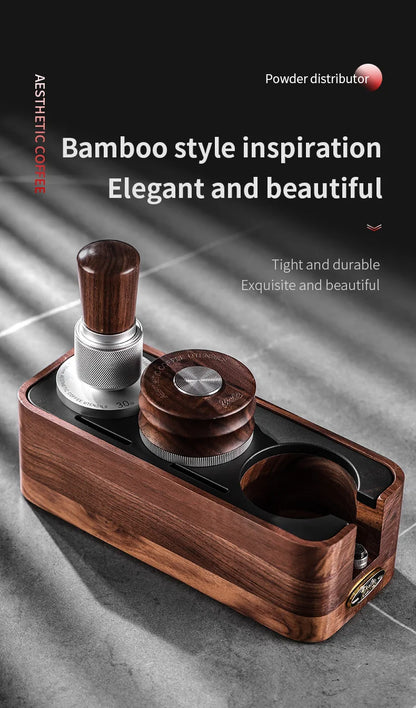 BINCOO 51/58mm 30Ib Constant Pressure Coffee Tamper & Distributor with Tamping Base Espresso Tamper Set Home Barista Accessories