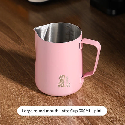 350/600ML Coffee Milk Frothing Pitcher Jug 304 Stainless Steel Precise Scale High Quality Latte Barista Professional CafeUtensil