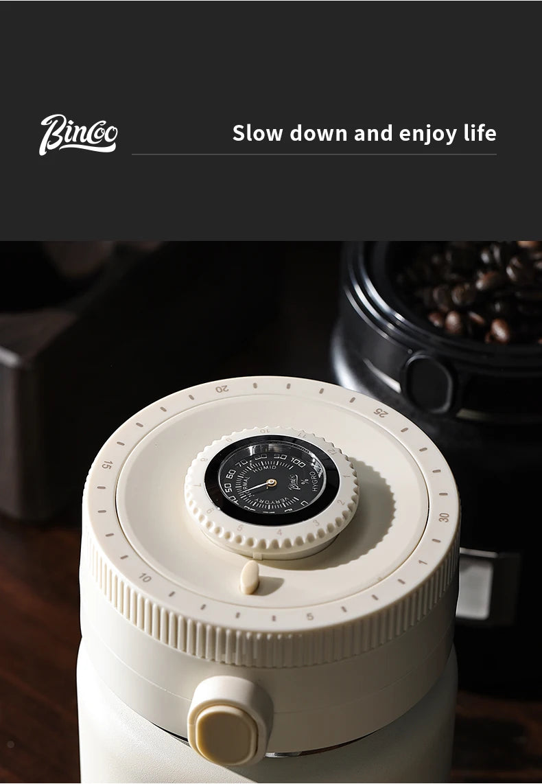 Bincoo Coffee Bean Vacuum Sealed Tank Stainless Steel Grain Tea Nut Keep Fresh Storage Jars Kitchen Airtight Sealed Cans 1000ML