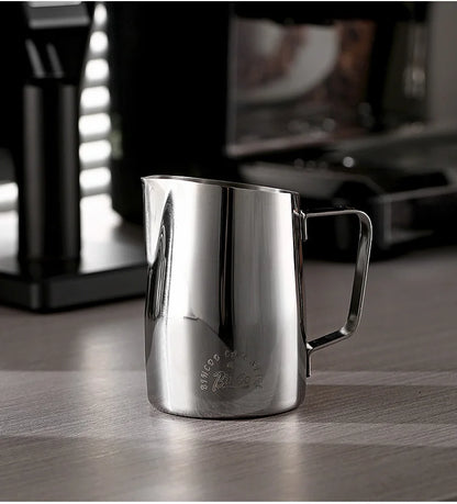 Bincoo Stainless Steel Milk Frothing Pitcher 420/520ml Cappuccino Latte Art  Jug Chic Home Barista Accessories Latte cup and jar