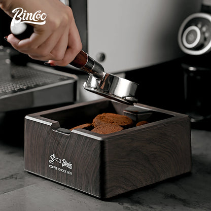 Bincoo Coffee Knock Box for Espresso Machines, Commercial Barista Pucks Disposal Bin with Handle, Home/Cafe Countertop Use