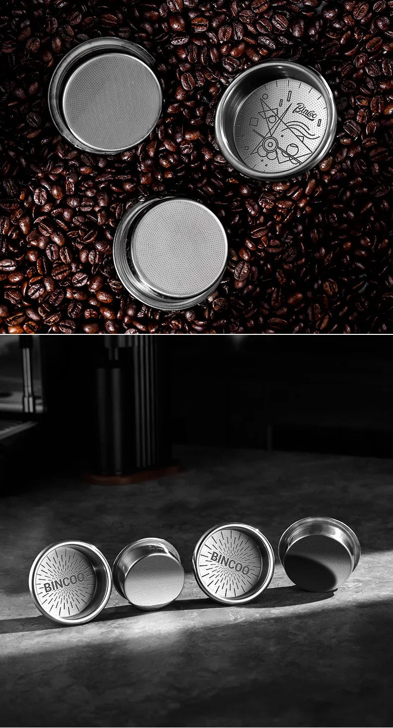 BINCOO New Precision High Extraction Matrix 51/58.5mm Basket Filter，Micro Sieve Filter Basket Stainless Steel Portafilter Basket