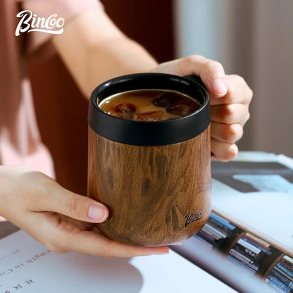 BINCOO-304 Stainless Steel Coffee Mug, Thermal and Cold Insulation Latte Cup, Large-Capacity, Home and Office, 350ml, 500ml