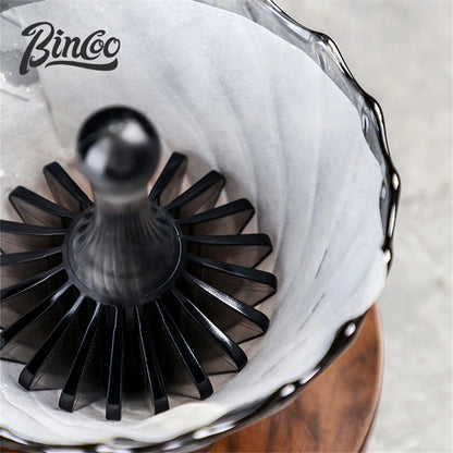 Bincoo Universal Bowl Shape Cone Coffee Filter With Tritan Holder Heat Resistant Paper Filters For Pour Over Brewing