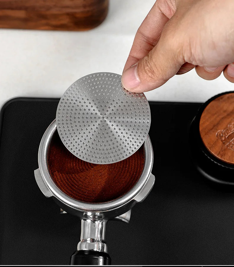 Bincoo-Stainless Steel Espresso Extraction Filter, Secondary Water Separation Net, Espresso Machine Handle, Powder Bowl