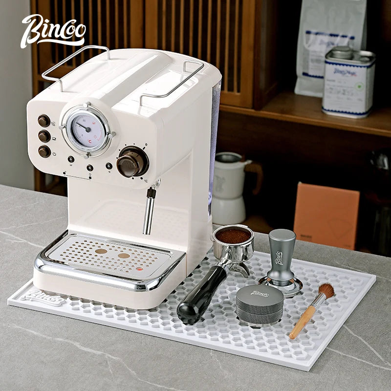 Bincoo 45x30cm Coffee Pressed Powder Mat Drain Mat Bar Mat Non-slip Tabletop Protective Mat Coffee Workbench Supporting Tools
