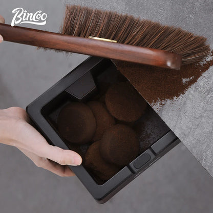Bincoo ABS Coffee Knock Box, Square Anti-Slip Design with Silicone Base for Espresso Grounds, Home & Cafe Use