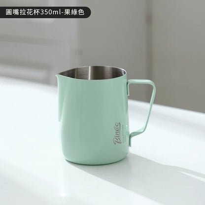 350/600ML Coffee Milk Frothing Pitcher Jug 304 Stainless Steel Precise Scale High Quality Latte Barista Professional CafeUtensil