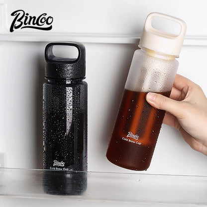 BINCOO Hand Brewed Cold Extraction Bottle Portable Cold Brew Coffee Pot Accompanying Cup Outdoor Lemon Juice Smoothie Filter Cup