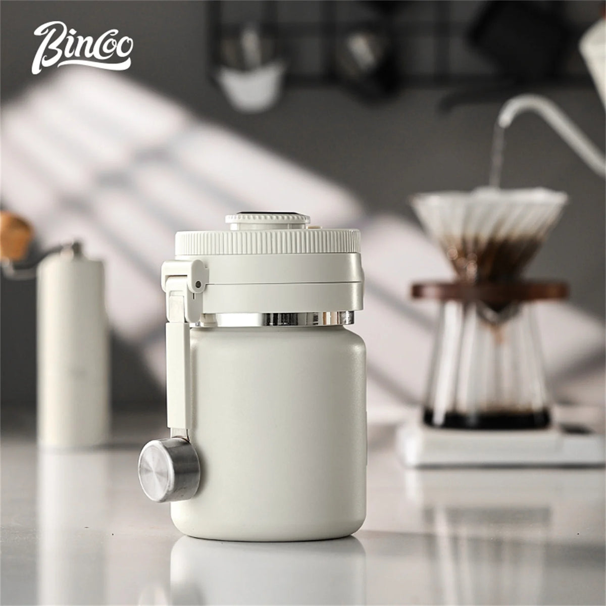 Bincoo Coffee Bean Vacuum Sealed Tank Stainless Steel Grain Tea Nut Keep Fresh Storage Jars Kitchen Airtight Sealed Cans 1000ML