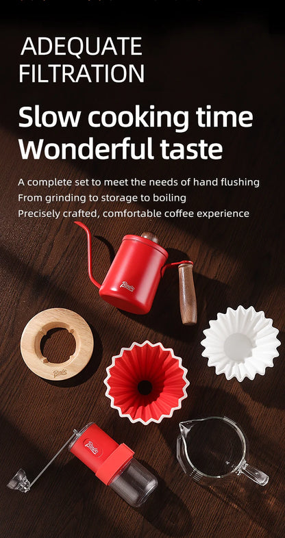 BINCOO 350ml/600ml Coffee Filter Cup Hand Brew Coffee Pot Coffee Sharing Pot Reusable Funnel Dripper Filter Coffee Utensils Set