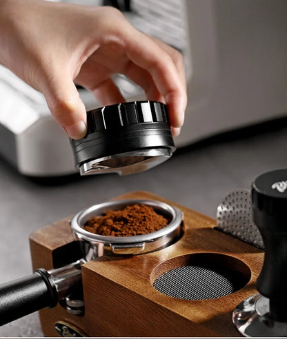 Bincoo-Walnut Coffee Press Base, Powder Distributor Set, Italian Handle, Universal Appliance Tool, Storage Base, 51mm, 58mm
