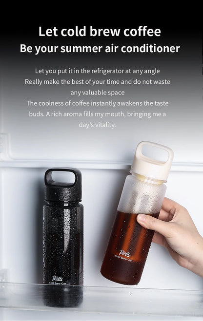 BINCOO Hand Brewed Cold Extraction Bottle Portable Cold Brew Coffee Pot Accompanying Cup Outdoor Lemon Juice Smoothie Filter Cup