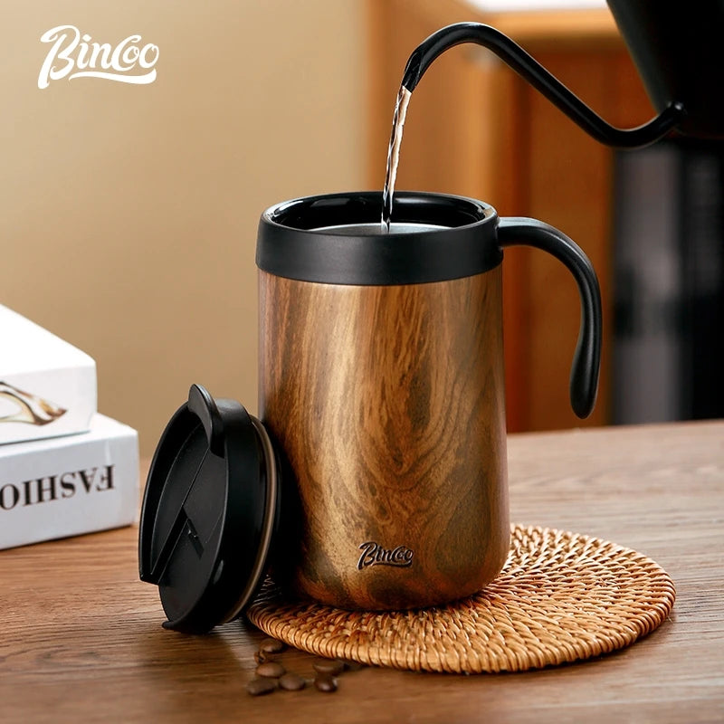 BINCOO-304 Stainless Steel Coffee Mug, Thermal and Cold Insulation Latte Cup, Large-Capacity, Home and Office, 350ml, 500ml