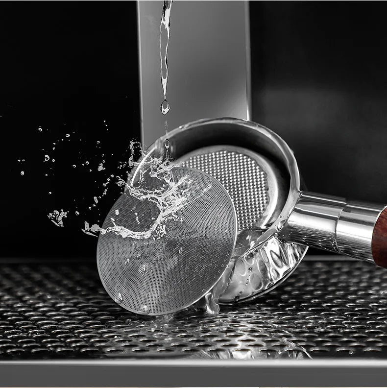 Bincoo-Stainless Steel Espresso Extraction Filter, Secondary Water Separation Net, Espresso Machine Handle, Powder Bowl