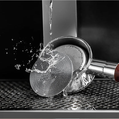 Bincoo-Stainless Steel Espresso Extraction Filter, Secondary Water Separation Net, Espresso Machine Handle, Powder Bowl