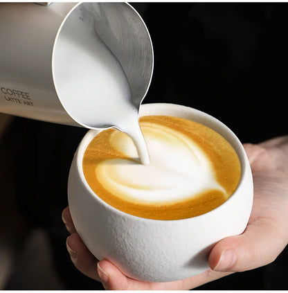 BINCOO Milk Frothing Pitcher 420ml Milk Frother Cup Espresso Steaming Pitcher Stainless Steel Milk Frother Jug Home Barista Tool