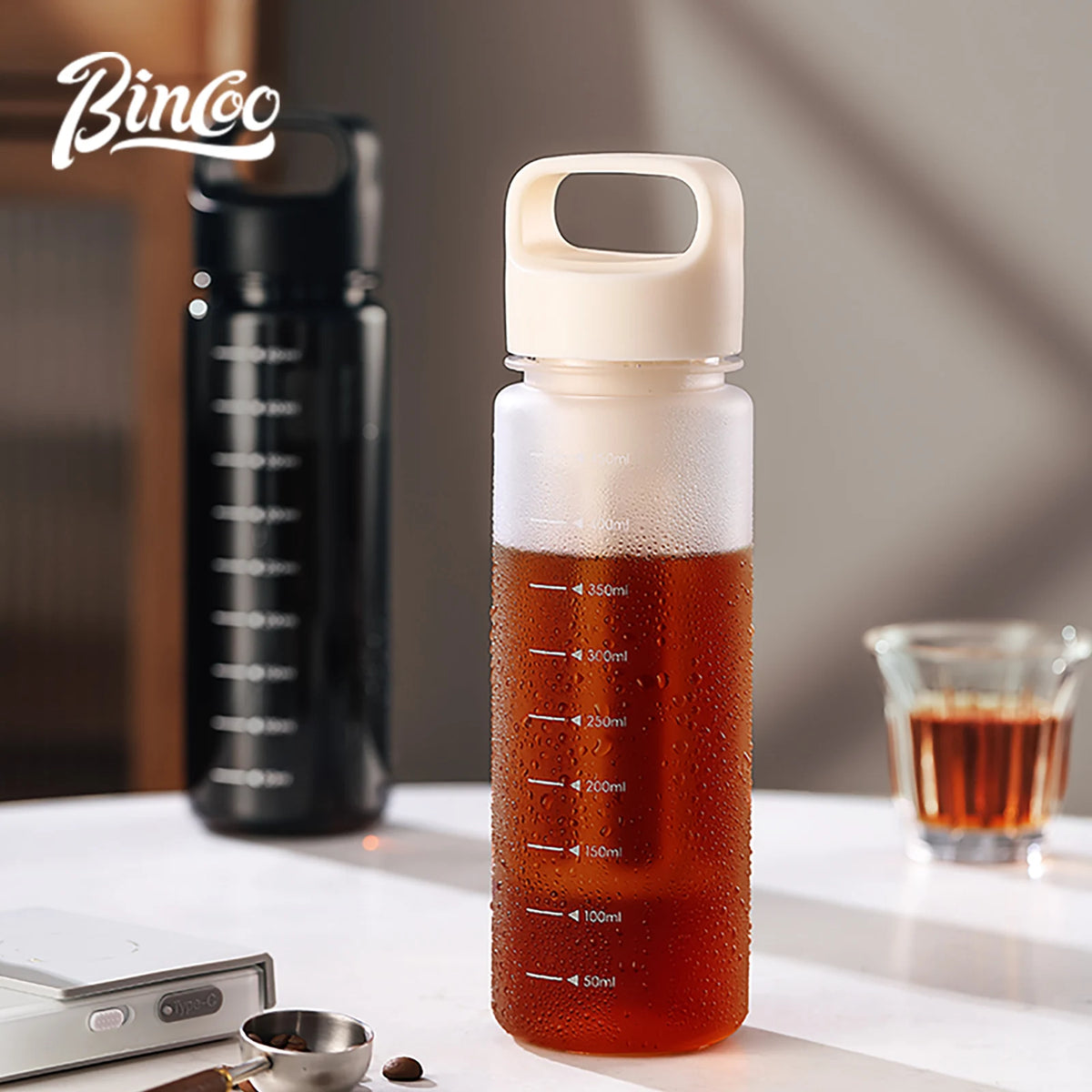 BINCOO Hand Brewed Cold Extraction Bottle Portable Cold Brew Coffee Pot Accompanying Cup Outdoor Lemon Juice Smoothie Filter Cup