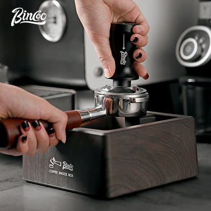 Bincoo Coffee Knock Box for Espresso Machines, Commercial Barista Pucks Disposal Bin with Handle, Home/Cafe Countertop Use