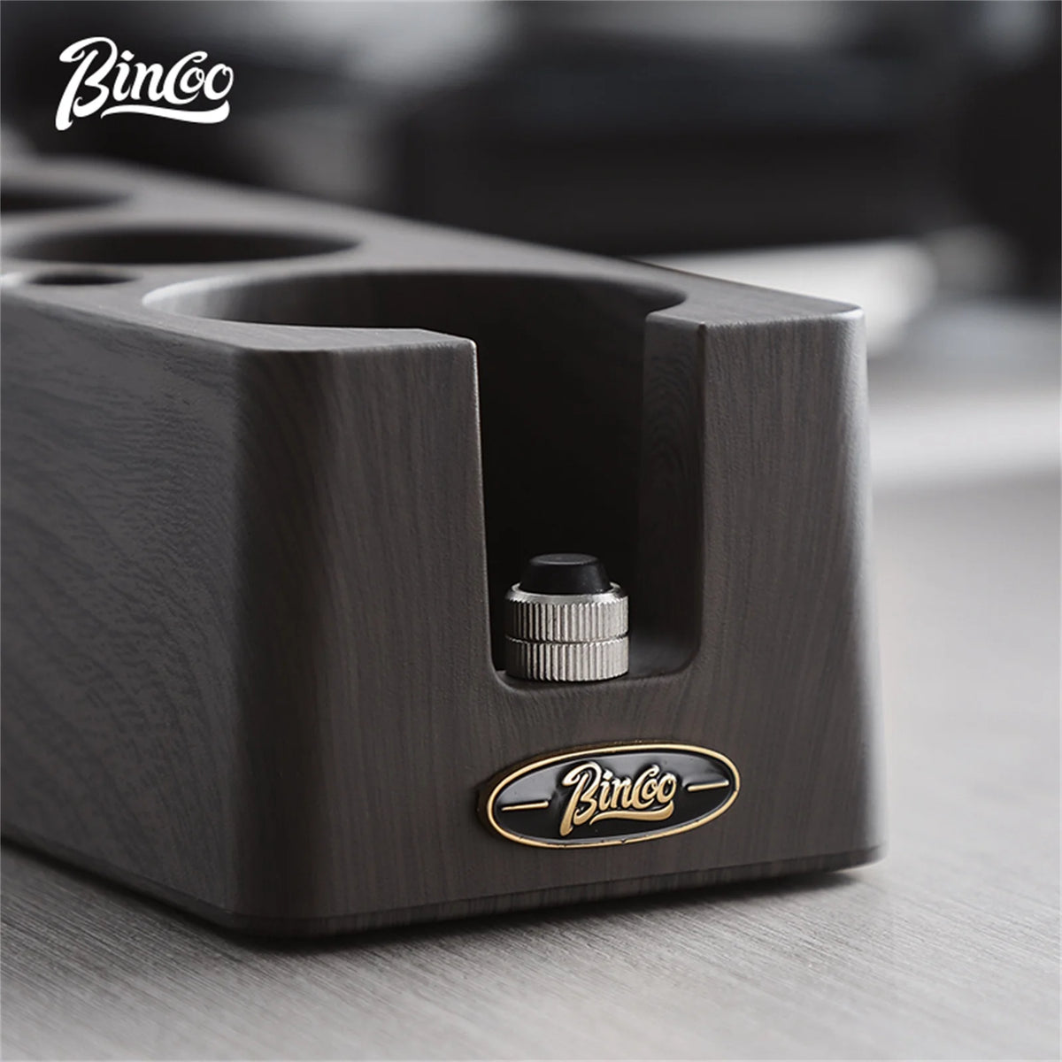Bincoo Coffee Tamping Kit, Woodgrain 3-Piece Set with Distributor, Fits 51-58mm Portafilters