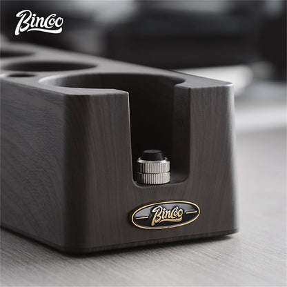 Bincoo Coffee Tamping Kit, Woodgrain 3-Piece Set with Distributor, Fits 51-58mm Portafilters