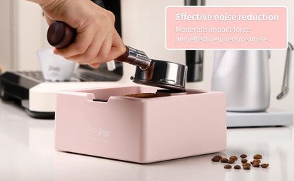 Bincoo ABS Coffee Knock Box, Square Anti-Slip Design with Silicone Base for Espresso Grounds, Home & Cafe Use