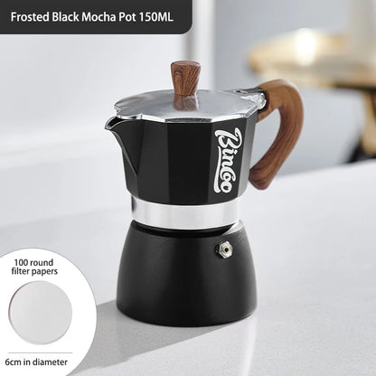 Bincoo Coffee Moka Pot Aluminum 300ml Mocha Pot Classic Italian Espresso Pot Kitchen Home Barista Coffee Machine Accessories
