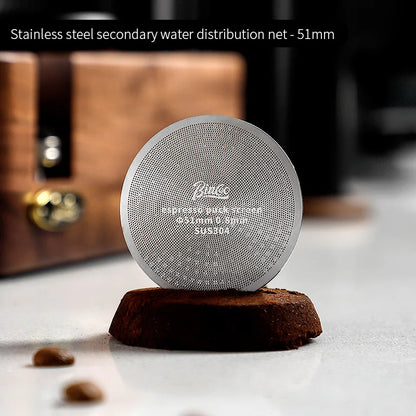Bincoo-Stainless Steel Espresso Extraction Filter, Secondary Water Separation Net, Espresso Machine Handle, Powder Bowl