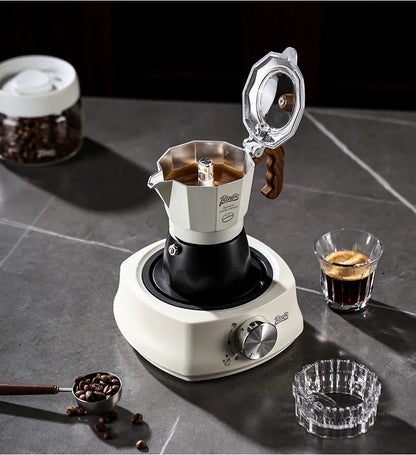 Bincoo Dual Valve Moka Pot Set , Espresso Coffee Maker, Portable Home Machine, Outdoor Use