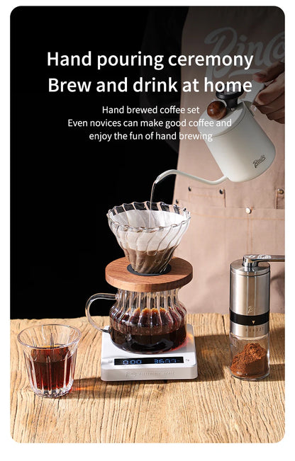 Bincoo 500ml Pour Over Coffee Maker Set Glass Carafe Coffee with Glass Coffee Filter Drip Coffee Maker Set for Home or Office