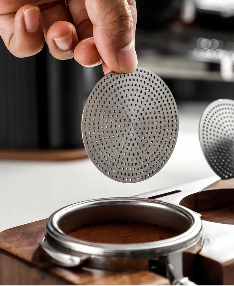 Bincoo-Stainless Steel Espresso Extraction Filter, Secondary Water Separation Net, Espresso Machine Handle, Powder Bowl