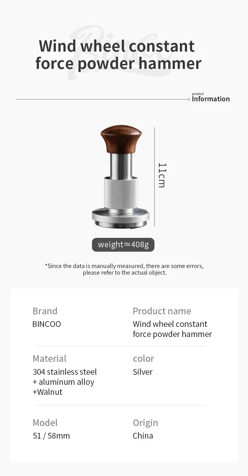 Bincoo Coffee Tamper Station Coffee Distributor Storage Base For 51/58mm 30lb Constant Pressure Espresso Tamper Set Barista Tool