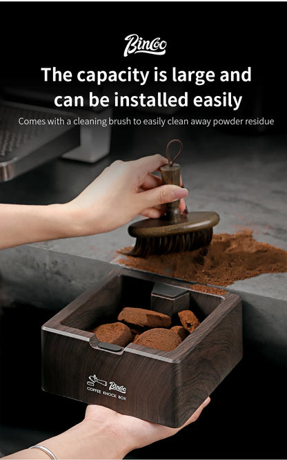 Bincoo Coffee Knock Box for Espresso Machines, Commercial Barista Pucks Disposal Bin with Handle, Home/Cafe Countertop Use