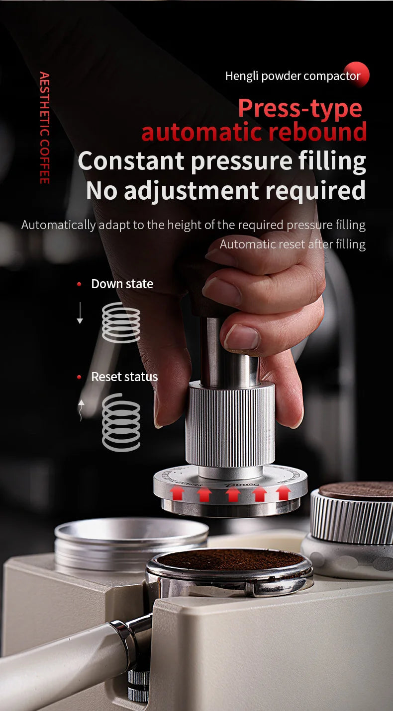 Bincoo Coffee Tamper Station Coffee Distributor Storage Base For 51/58mm 30lb Constant Pressure Espresso Tamper Set Barista Tool