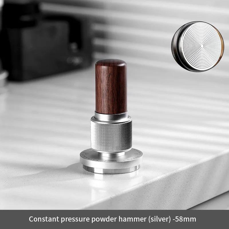 BINCOO 51/58mm 30Ib Constant Pressure Coffee Tamper & Distributor with Tamping Base Espresso Tamper Set Home Barista Accessories