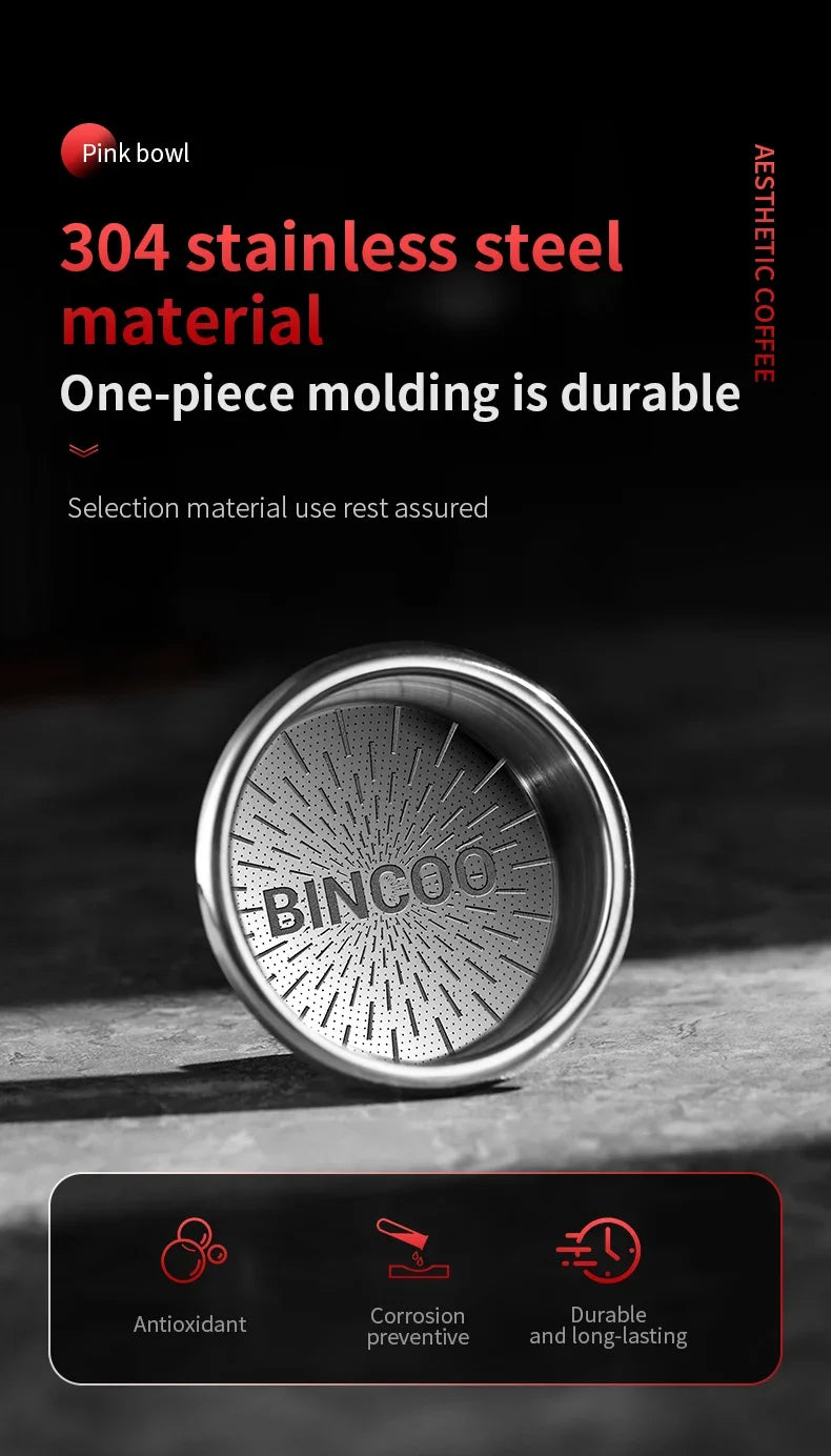 BINCOO New Precision High Extraction Matrix 51/58.5mm Basket Filter，Micro Sieve Filter Basket Stainless Steel Portafilter Basket