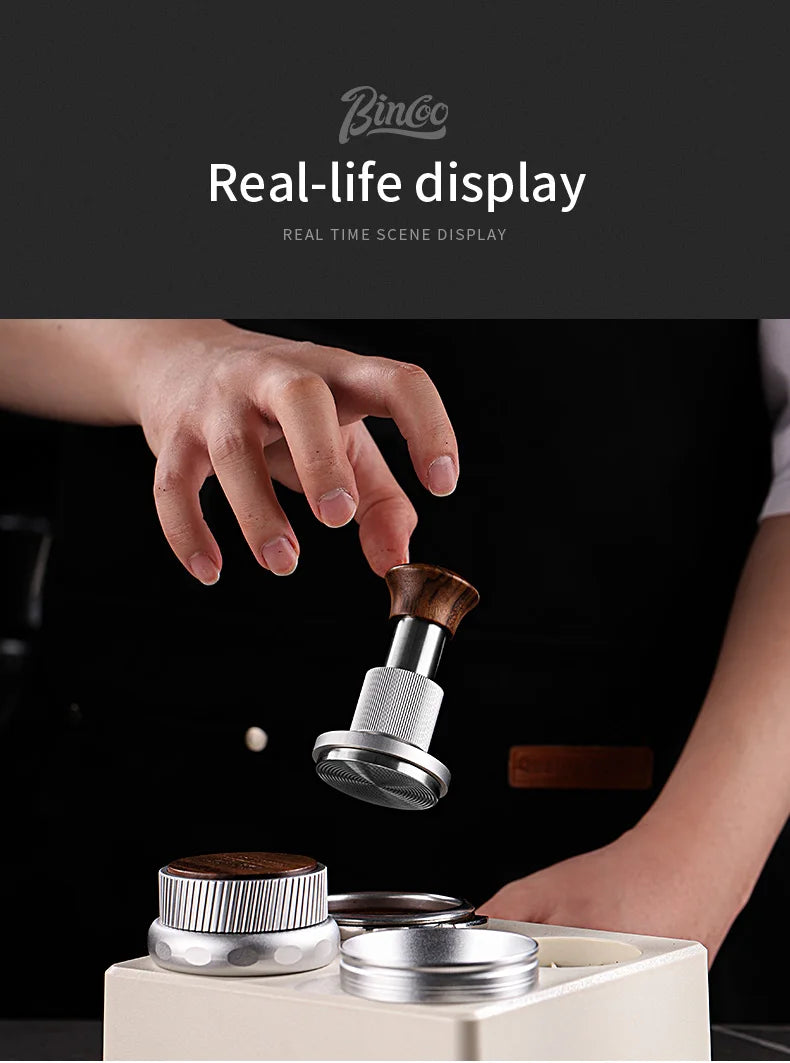Bincoo Coffee Tamper Station Coffee Distributor Storage Base For 51/58mm 30lb Constant Pressure Espresso Tamper Set Barista Tool