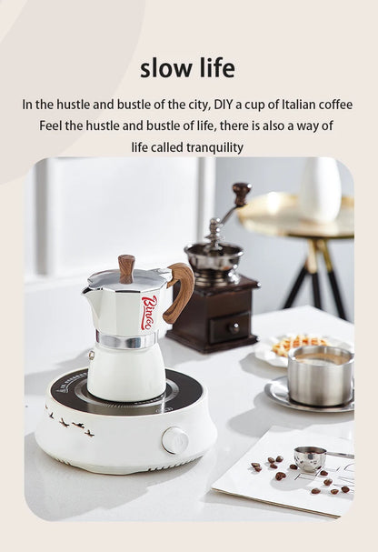 Bincoo Coffee Moka Pot Aluminum 300ml Mocha Pot Classic Italian Espresso Pot Kitchen Home Barista Coffee Machine Accessories