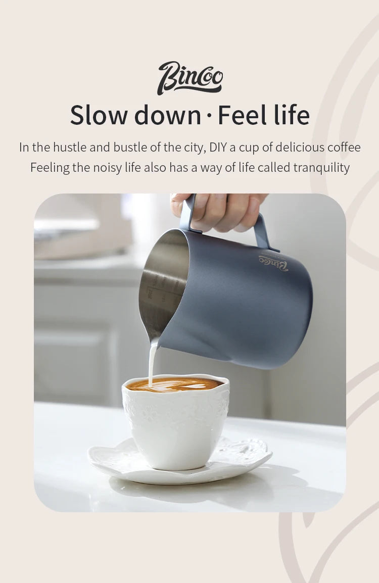 350/600ML Coffee Milk Frothing Pitcher Jug 304 Stainless Steel Precise Scale High Quality Latte Barista Professional CafeUtensil