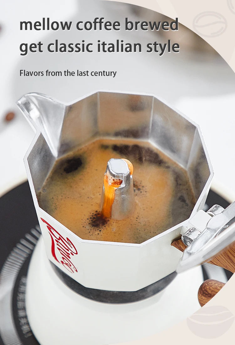 Bincoo Coffee Moka Pot Aluminum 300ml Mocha Pot Classic Italian Espresso Pot Kitchen Home Barista Coffee Machine Accessories