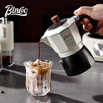 Bincoo Dual Valve Moka Pot Set , Espresso Coffee Maker, Portable Home Machine, Outdoor Use