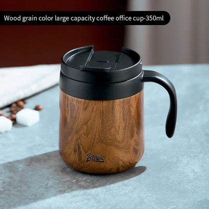 BINCOO-304 Stainless Steel Coffee Mug, Thermal and Cold Insulation Latte Cup, Large-Capacity, Home and Office, 350ml, 500ml